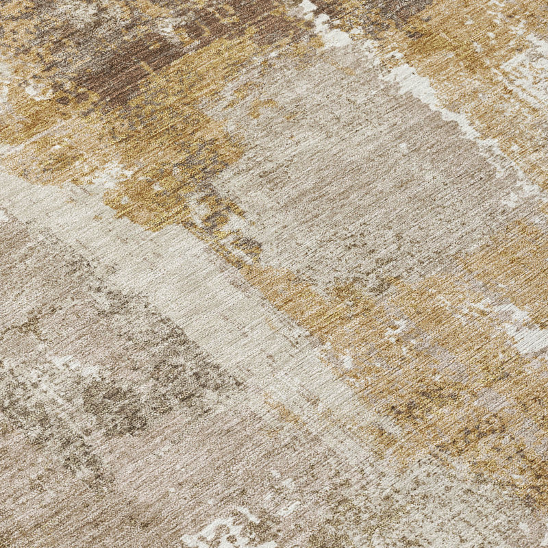 Machine Washable Indoor/Outdoor Chantille ACN2655 Modern Rug, Beige, 10' x 14'
