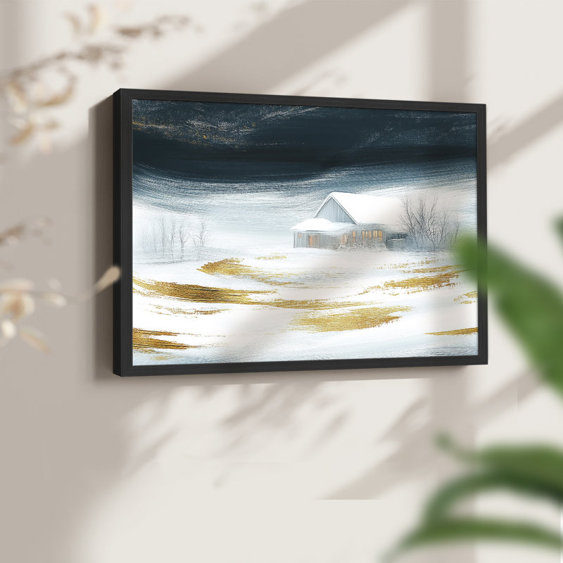 Chirstmas Art-CCXVIII -Framed Print - Restickable, H 22 po x l 28 po, Noir, noir, noir, noir