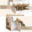 Rachelle With Hydraulic Bunk bed 90*190+135*190cm Solid Wood+MDF Bed
