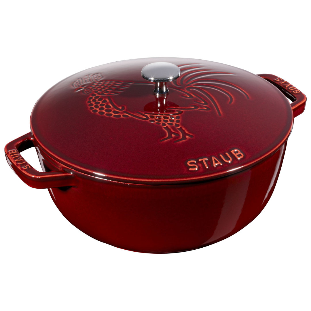 Staub Cast Iron 3.75-Quart Essential French Oven Rooster Staub 