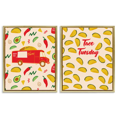 Ensemble de 2 toiles flottantes à motif Taco
