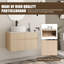 Ensemble de meuble-lavabo mural simple 32 po avec plateau en céramique Zephric-1167546196-1167546198