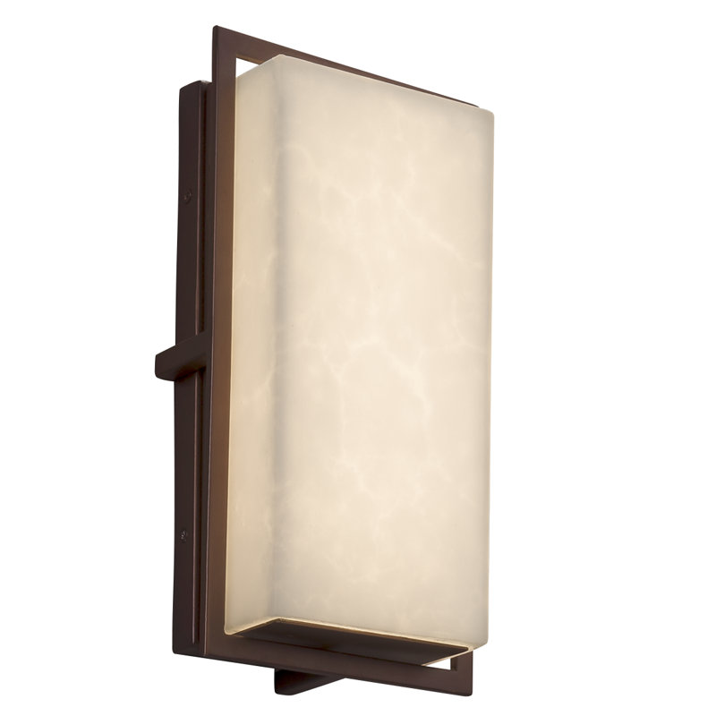 Plafonnier encastré d'extérieur Brey, H 12 po x l 6,5 po x P 3,5 po, Bronze foncé