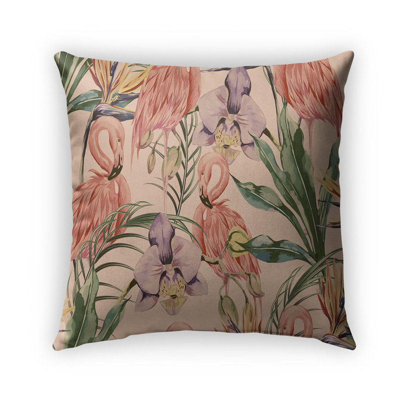 Housse et insert de coussin extérieur Flamingo, 16 po x 1 po