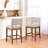 Upholstered Top Bar Stools With Studs And Wooden Legs (1 PC Only)