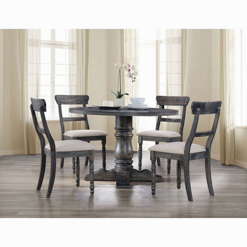Ensemble de 2 chaises d'appoint gris patiné