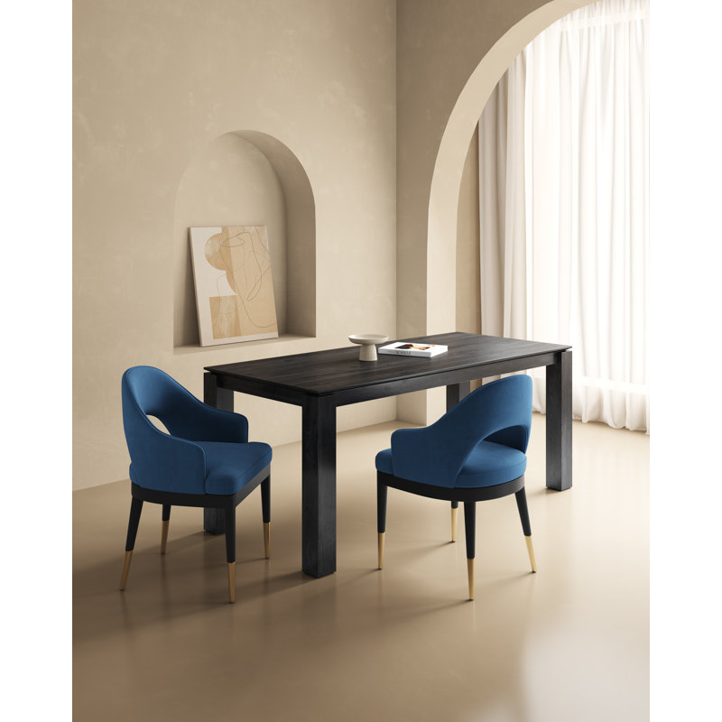 Fauteuil de salle à manger Carrington, Bleu minuit