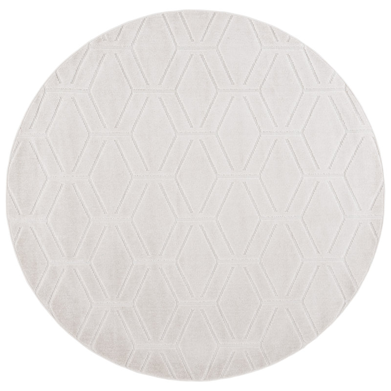 Keyanda Performance Geometric Rug, Round 6'7"