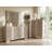 5 Piece Modern Bedroom Set with LED Headboard, Fluted Natural Oak Finish, Storage Bed Frame, 6 Drawer Dresser, Dresser Mirror, 5 Drawer Chest, 2 Drawer Nightstand, Neutral Furniture for Master Bedroom, Guest Room-1283217577