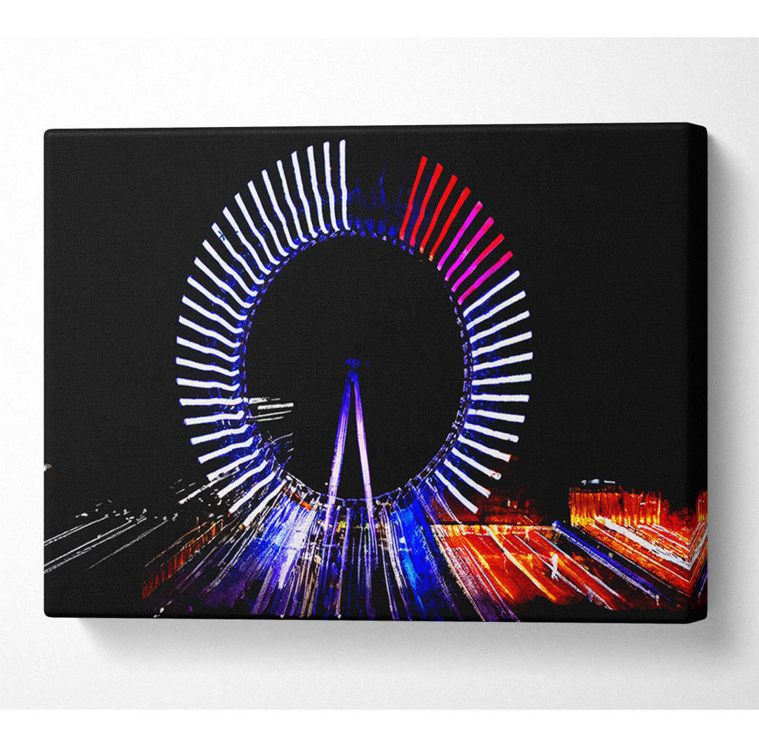 London Eye Lights - Kunstdrucke auf Leinwand