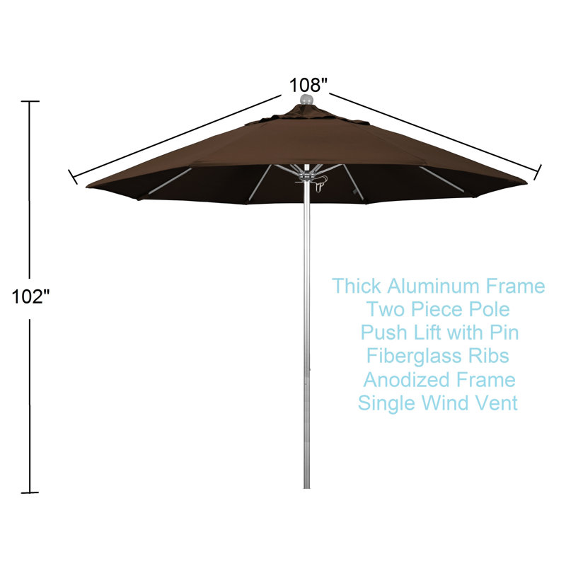 Parasol de marché 9 pi Anadarko, Moka