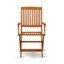 Ensemble de salle à manger 9 pièces pour patio comprenant une table ovale en bois d'acacia et 8 chaises à accoudoirs pliables, 36 po x 78 po, huile naturelle-2041085520