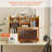 Desktop Bookshelf, Desk Shelf With 2 Drawers For Computer Desk, 36.22" 7-Tier Adjustable Desktop Hutch Organizer With Pegboard For Home Office-1223101457