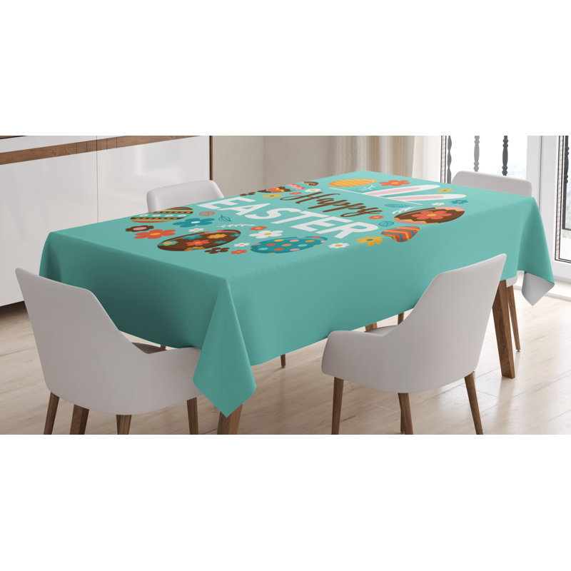 Spring Holiday Pattern Tablecloth, 84" L x 60" W