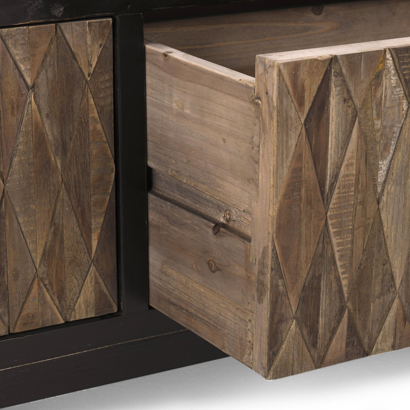 Anton 4-drawer Reclaimed Wood Coffee Table, Black