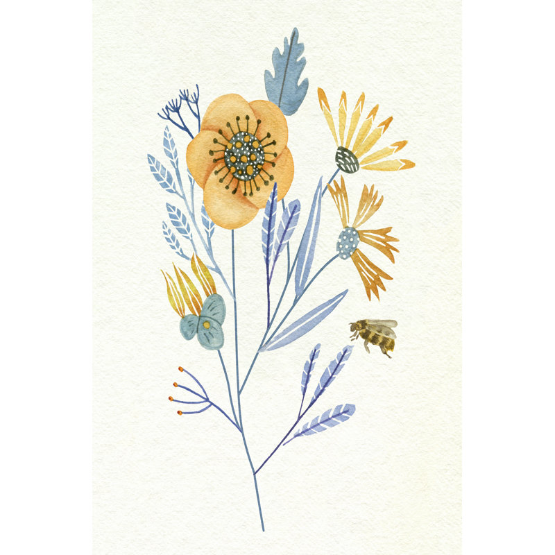 Honey Bees IV by Melissa Wang - Wrapped Canvas Print, 46cm H x 30cm W x 3.8cm D