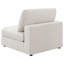 Chaise rembourrée beige sans accoudoirs avec coussins amovibles-286653260