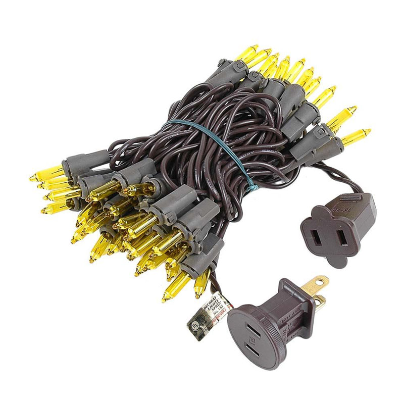 Mini-chaîne pour l’extérieur 11'50 ampoules Pirtle, Jaune, Brun