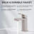  Solid Brass Modern Bathroom Sink Faucet Basin Vanity Square Bathroom Faucet with Pop-up Drain Water Supply Hoses-115827512