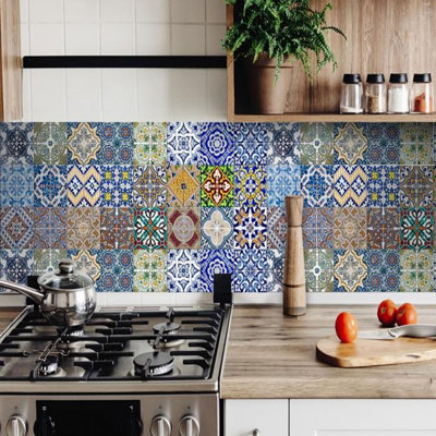 Carrelage mosaïque auto-adhésif en vinyle Randy