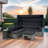 7 Patio Furniture : Retractable Canopy, Sectional . Galvanized Steel Frame. Comfy Cushions. For Garden, Lawn, Backyard. Grey + Black Cushion, & - With Cover And Thick , Poolside.