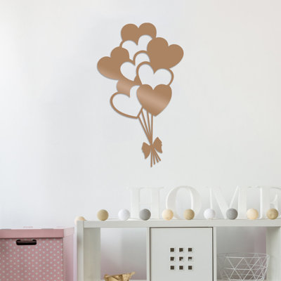 Elegant Decorative Metal Wall Accessory, Copper Finish, 8.3 x 13.8 inches | 100% Metal Construction, Thickness: 0.06 inches | Easy Wall Mounting, Perfect for Home Décor & Art Display, Stylish and Durable