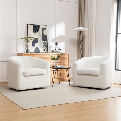 Odey Upholstered Swivel Barrel Chair