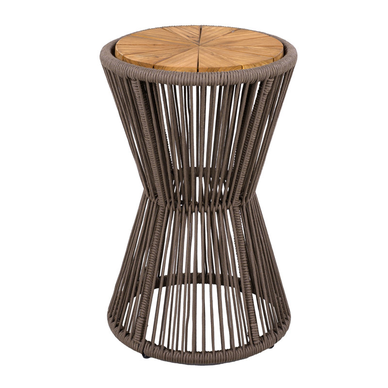 Tables de bout en bois d'acacia durable, style rustique pour une utilisation extérieure et intérieure
