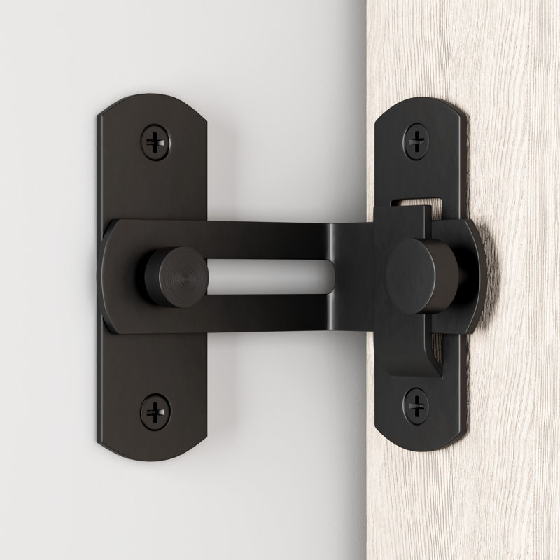 Sliding Barn Door Lock Hardware, 90 Degree Locks for Barn Doors, Flip Gate Latches for Garden, Bathroom, Outdoor, Garage