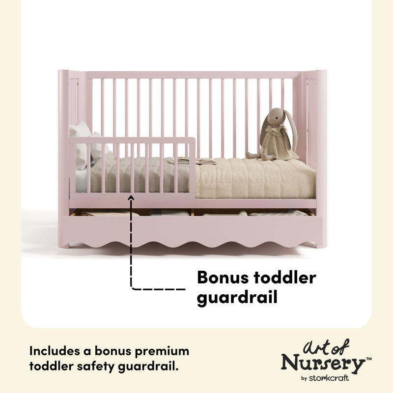 Storkcraft Casablanca Deluxe 5-In-1 Convertible Crib, Blush