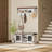 39.76" Wide Hall Tree With Bench And Shoe Storage, Entryway Bench With Soft Seat Cushion, Wall Mount Coat Rack Shoe Bench Set For Hallway