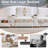 137.7" Modular Sofa Oversized Cloud Couch With 3 Ottoman And 2 Built-In Storage Side Tables-864715698