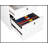 Summy 2 Piece Washed Gray L-Shaped Writing Desk & Storage Cabine Office Set