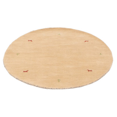 Kashkuli Gabbeh Beige Rug 3'11" x 3'11"