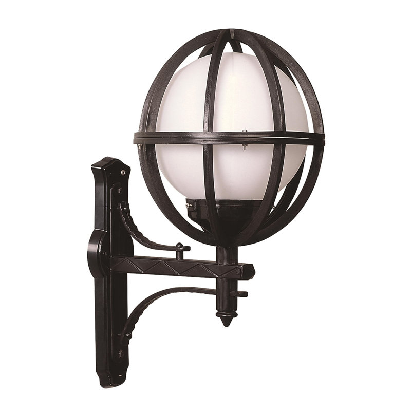 Sloat Black Outdoor Armed Sconce