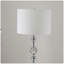 Grande lampe de table en métal 29,5 po "Leona" avec finition chromée et accents de cristal