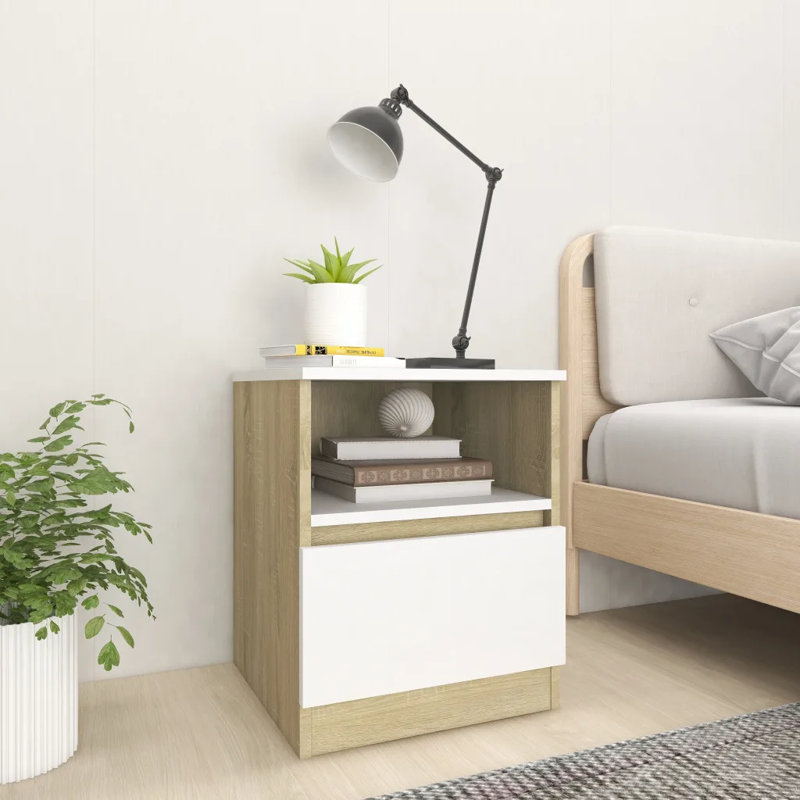 Gilleod Bedside Table, 2, Sonoma Oak