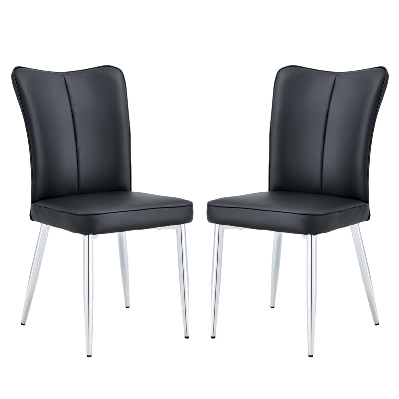 Dining Chairs,Office Chairs, Silver, Black, 4