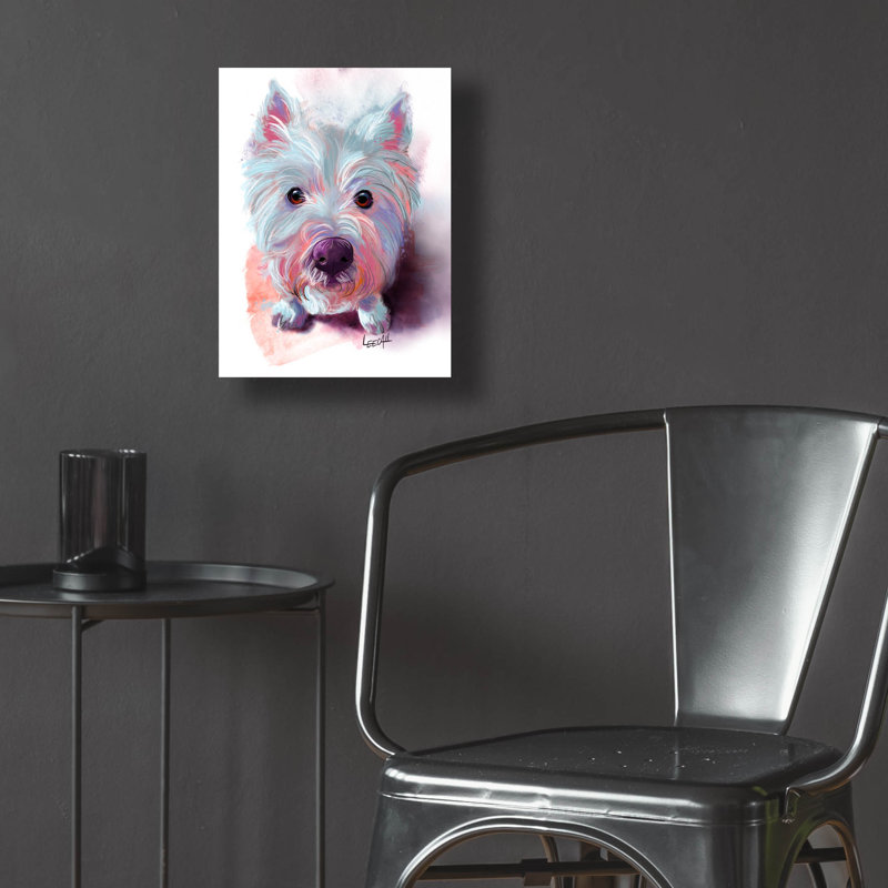"Lily The Westie" par Dawg Painter, H 16 po x l 12 po x P 0,13 po