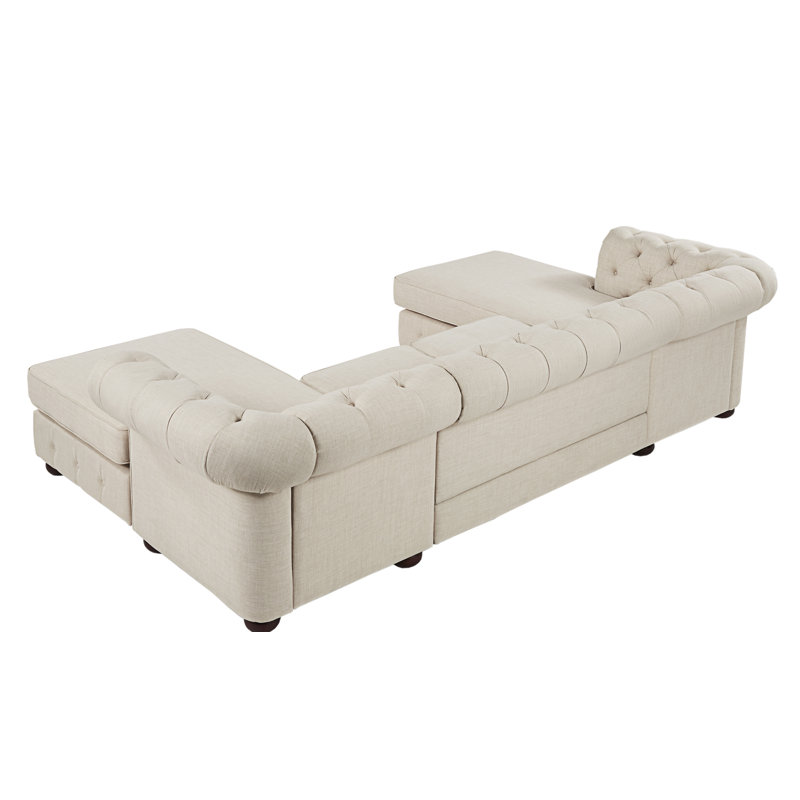 Huskins 115.6'' Upholstered Sofa & Chaise, Beige
