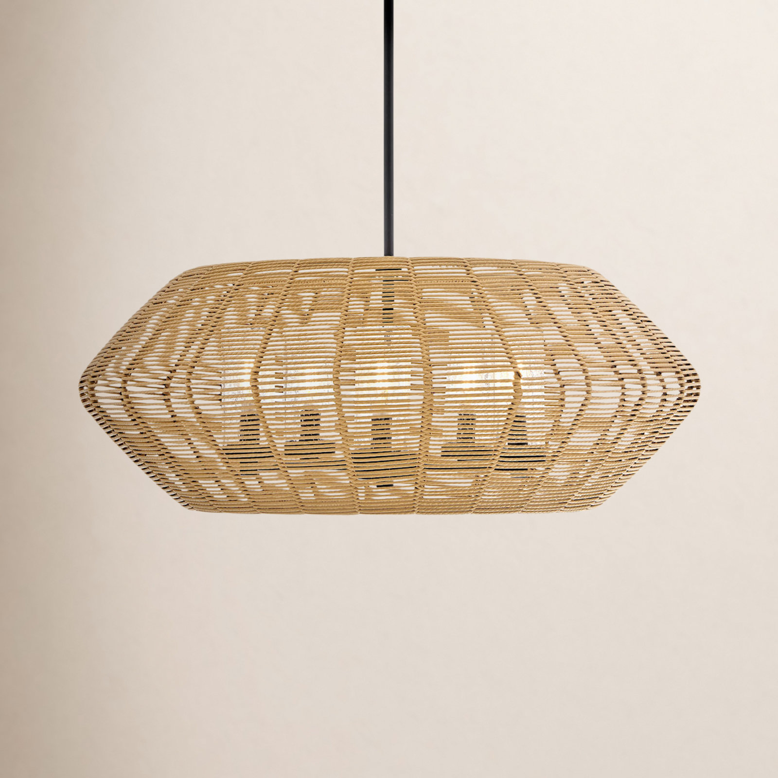 Abbey Outdoor Metal Chandelier, Natural