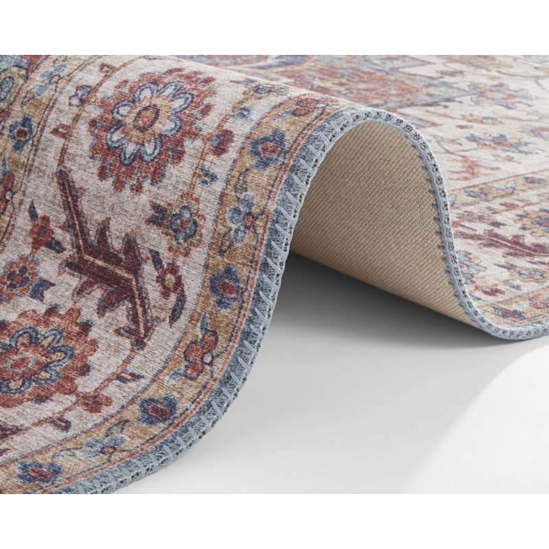 Anthea Machine Woven Blue/Brown Indoor Rug, Runner 80 x 200cm
