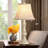 Traditional Table Lamp Set with LED Bulbs and Rotary Switch