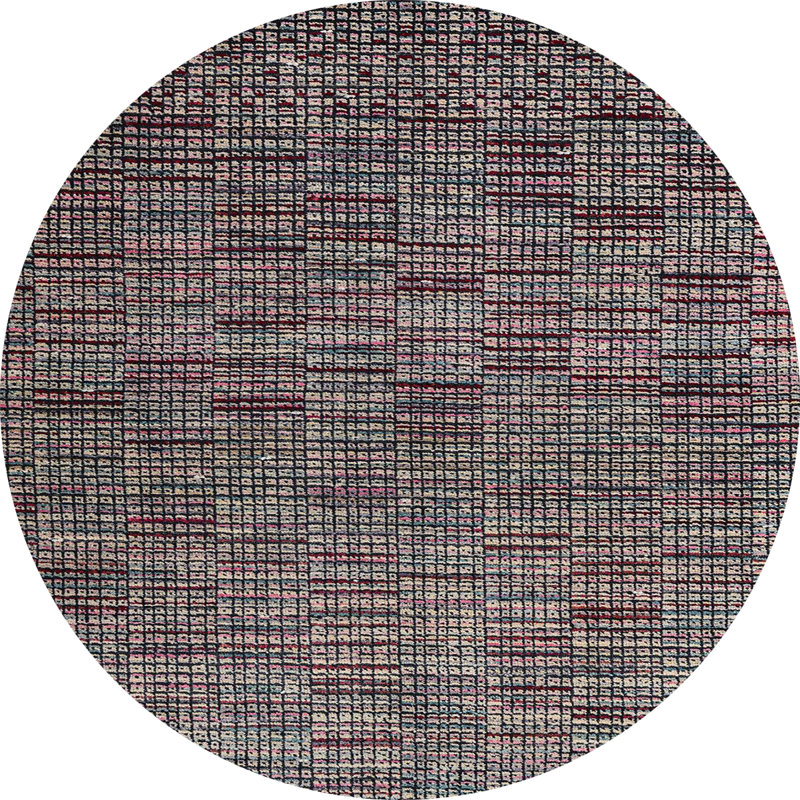 Abstract Indoor Rug, Round 8'