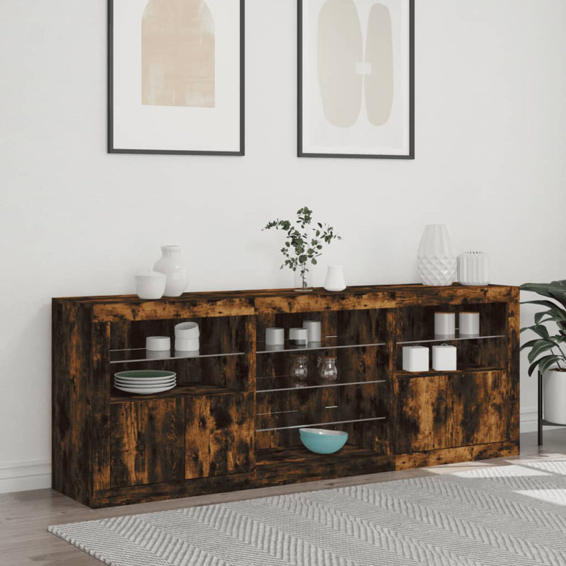 Basibul 181.5cm Sideboard, Smoked Oak