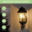 1 lumière 27 po Grand luminaire mural d'extérieur noir Dusk To Dawn-629151961