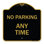 Enseigne Signmission Designer Series - Pas de stationnement à tout moment | Enseigne architecturale noire et dorée en aluminium de gros calibre 18 po x 18 po | Protégez votre entreprise et votre commune | Fabriqué aux États-Unis