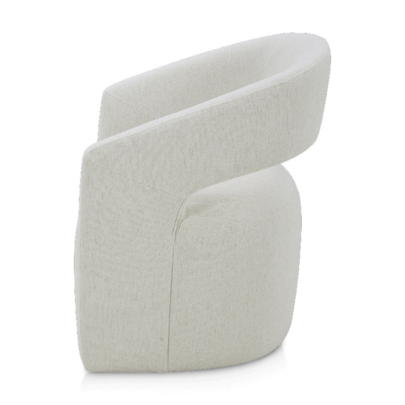 Chaise de salle à manger Leopoldas en tissu Nomad Snow