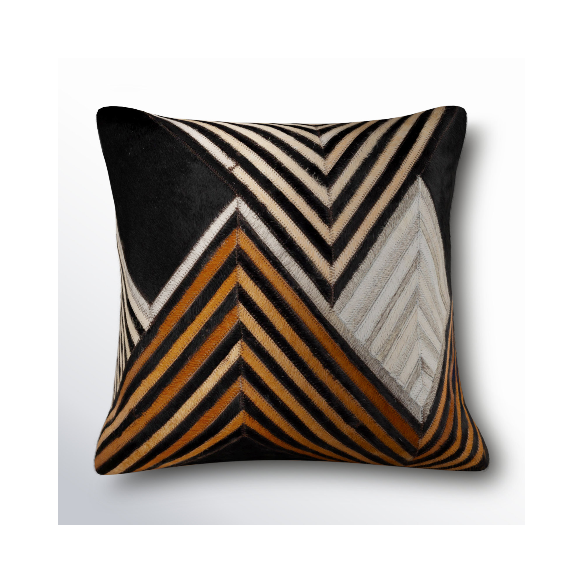 Coleridge Throw Pillow, Pillow Cover Only - No Insert, Black/Brown Chevron