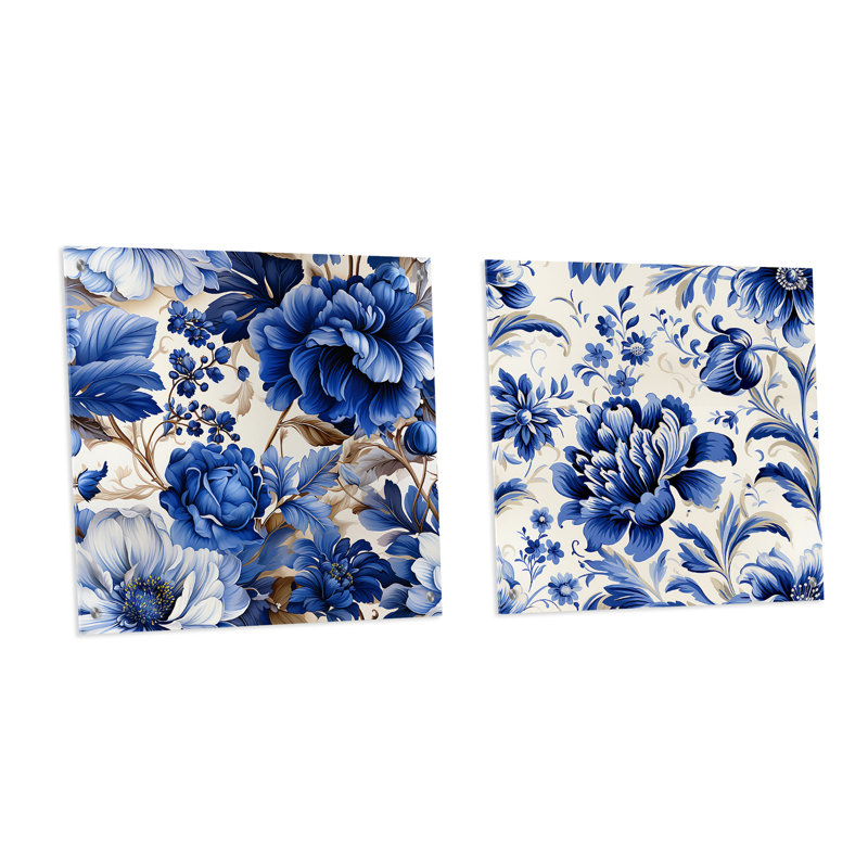 Peacehaven - ensemble de 2 art mural en verre acrylique, H 30 po x l 61 po